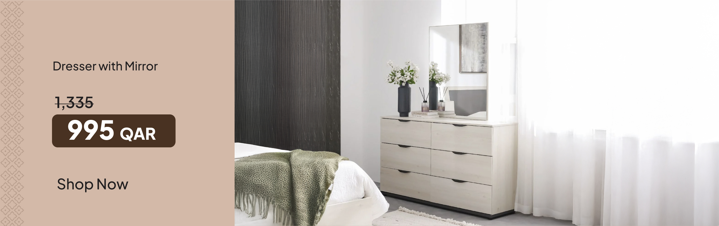 ROQ26-CB-BRA-Dresser with Mirror