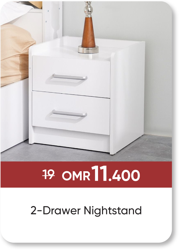 BRSO25-SD-2-Drawer Nightstand