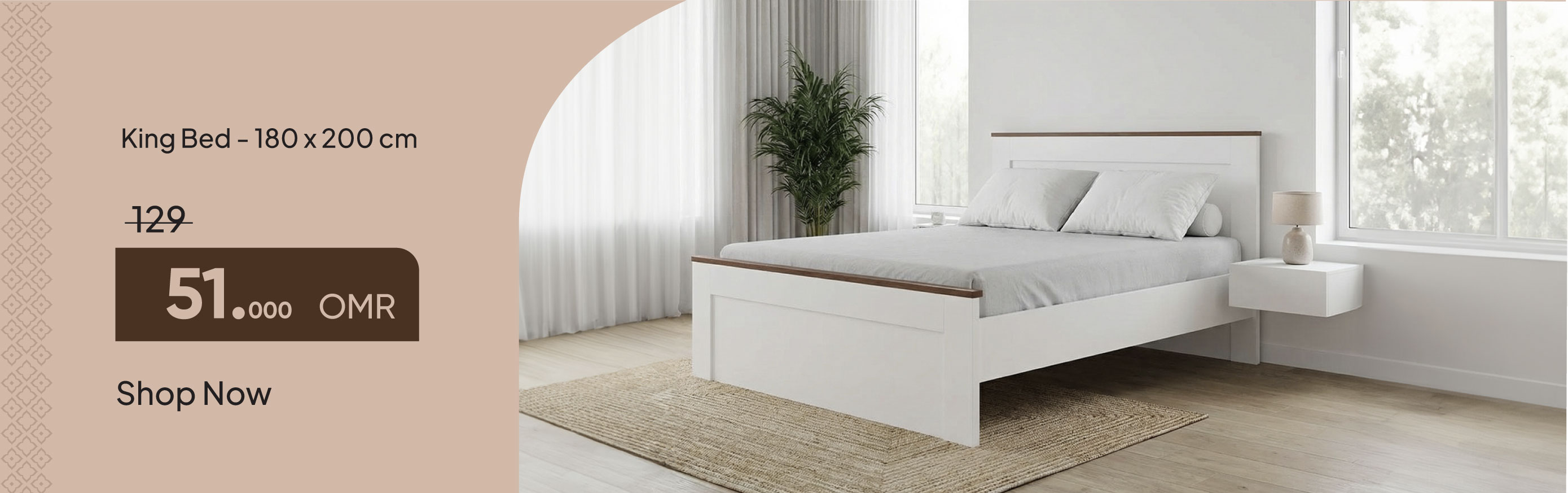 PRO26-BR-CB-King Bed - 180 x 200 cm