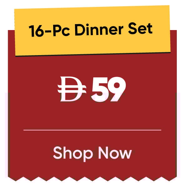 11:11U25-MDE-B-16P Dinner Set