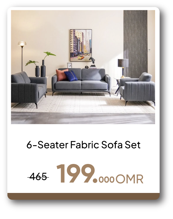 PRO26-SD-6-Seater Fabric Sofa Set