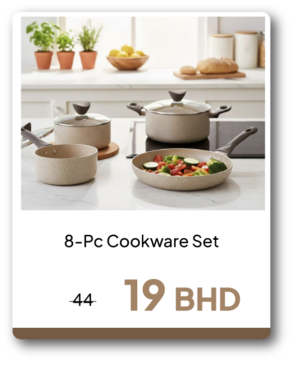 PRB26-SDK-8 Pcs Cookware Set