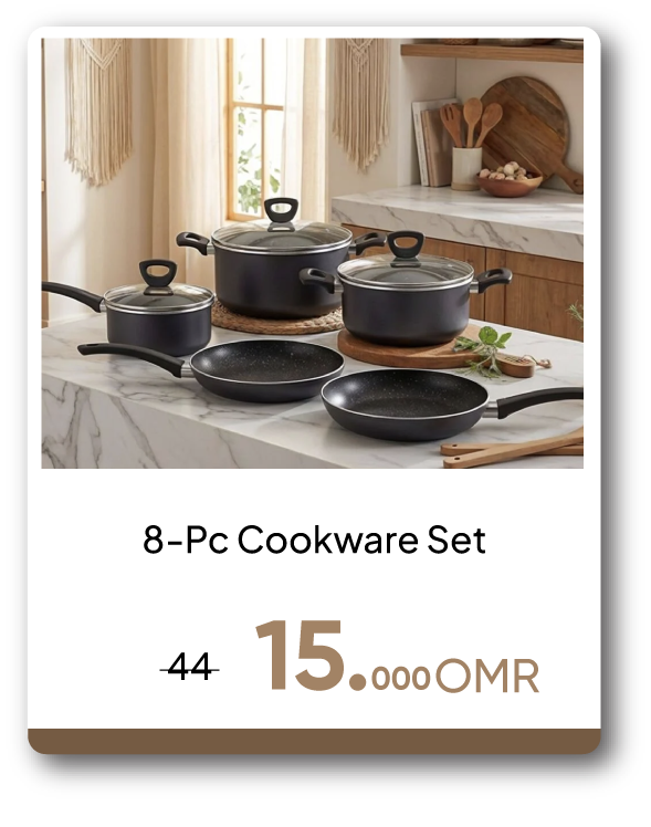 PRO26-C&C-8-Pc Cookware Set