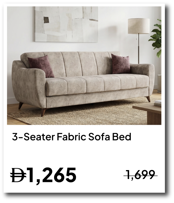 U26-SD-IB-King 3-Seater Fabric Sofa