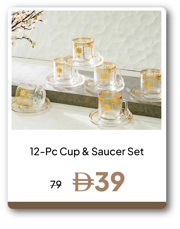 U26-KwD-IB-Jannat 12-Pc Cup & Saucr