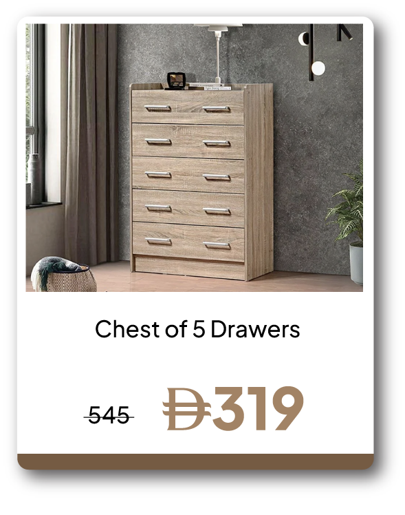 UPR26-SD- Chest of 5 Drawers