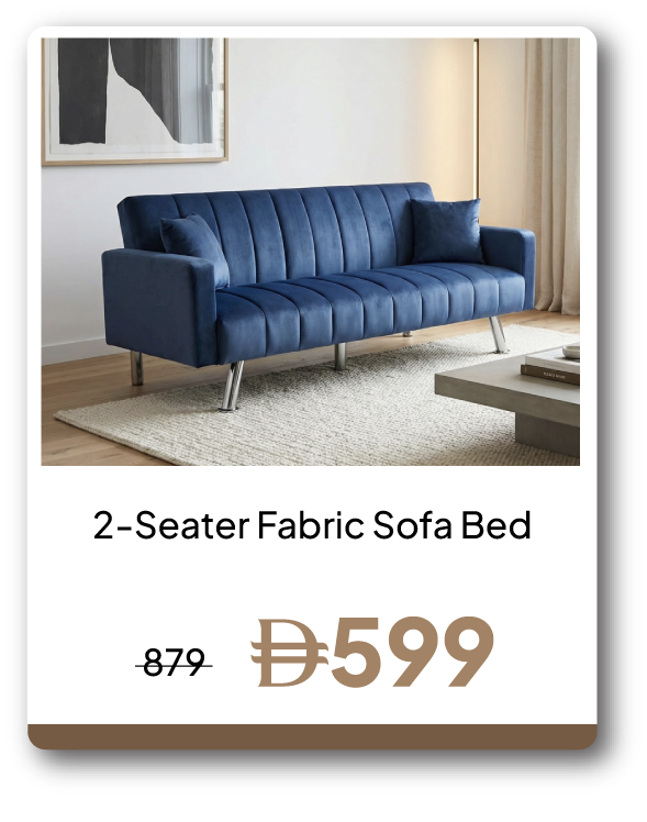 UPR26-SD-2-Seater Fabric Sofa Bed