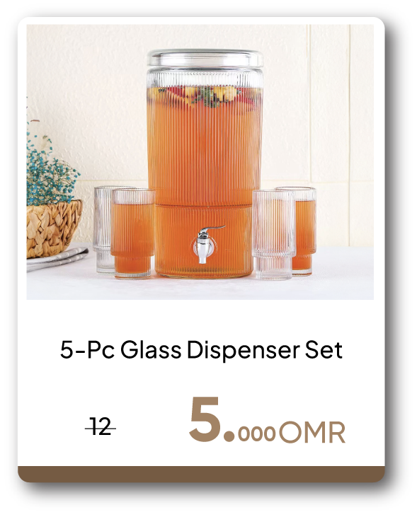 PRO26-C&C-5-Pc Glass Dispenser Set