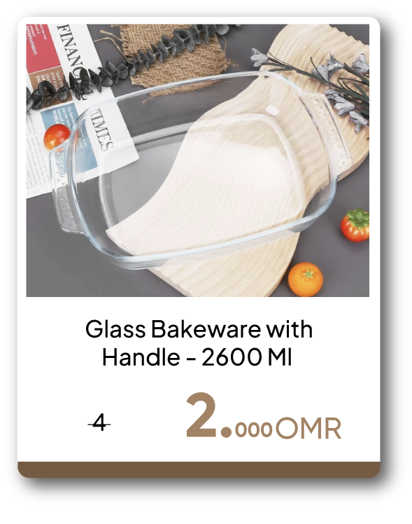 PRO26-C&C-Glass Bakeware W Handle