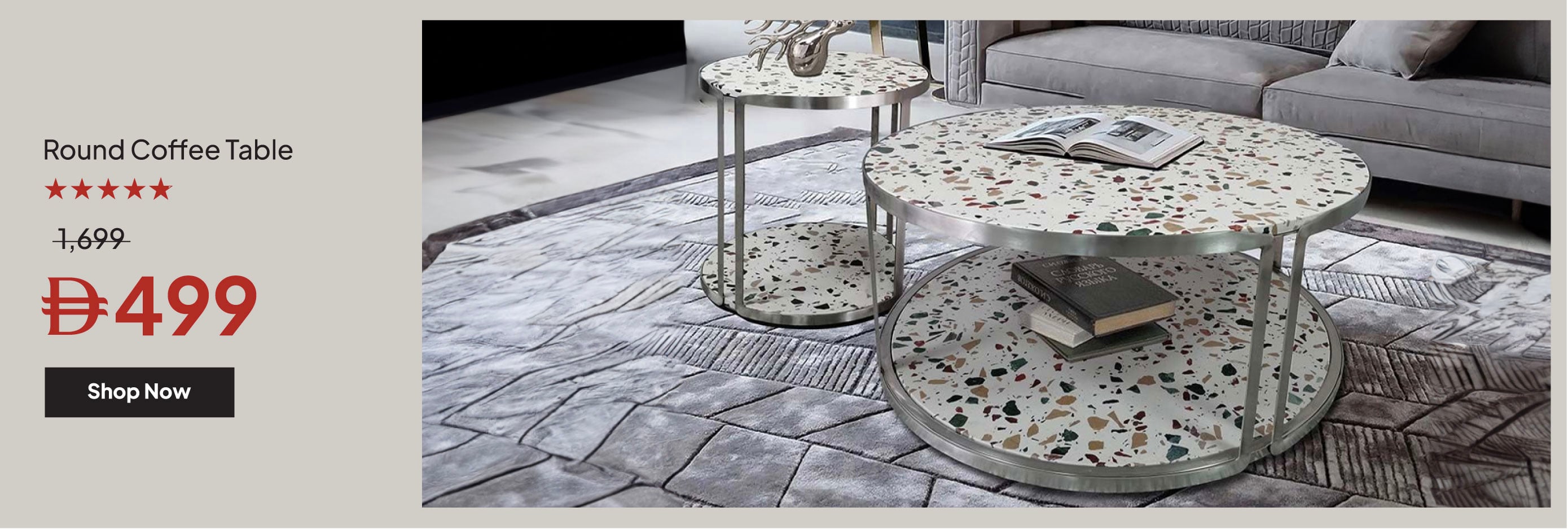 YECSU25-LR-CB-Round Coffee Table