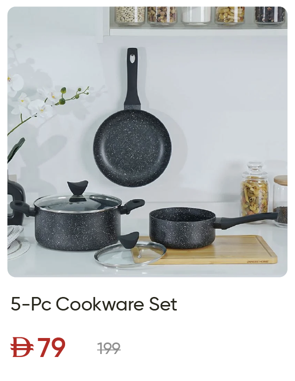 EHU-SD-5-Pc Cookware Set