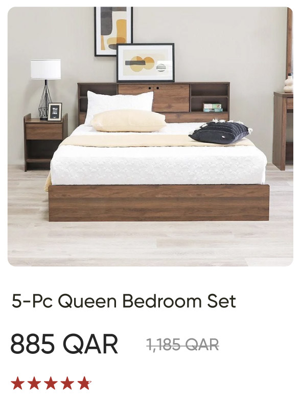 BSOQ-SD-5-Pc Queen Bedroom Set