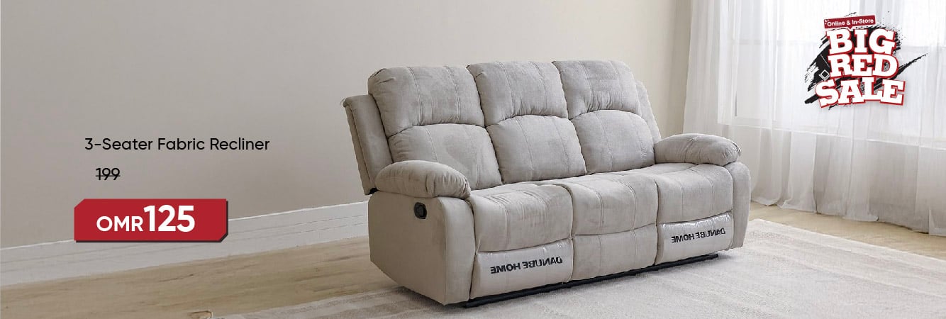 BRSO25-CB-LR-3-Seater Fab Recliner