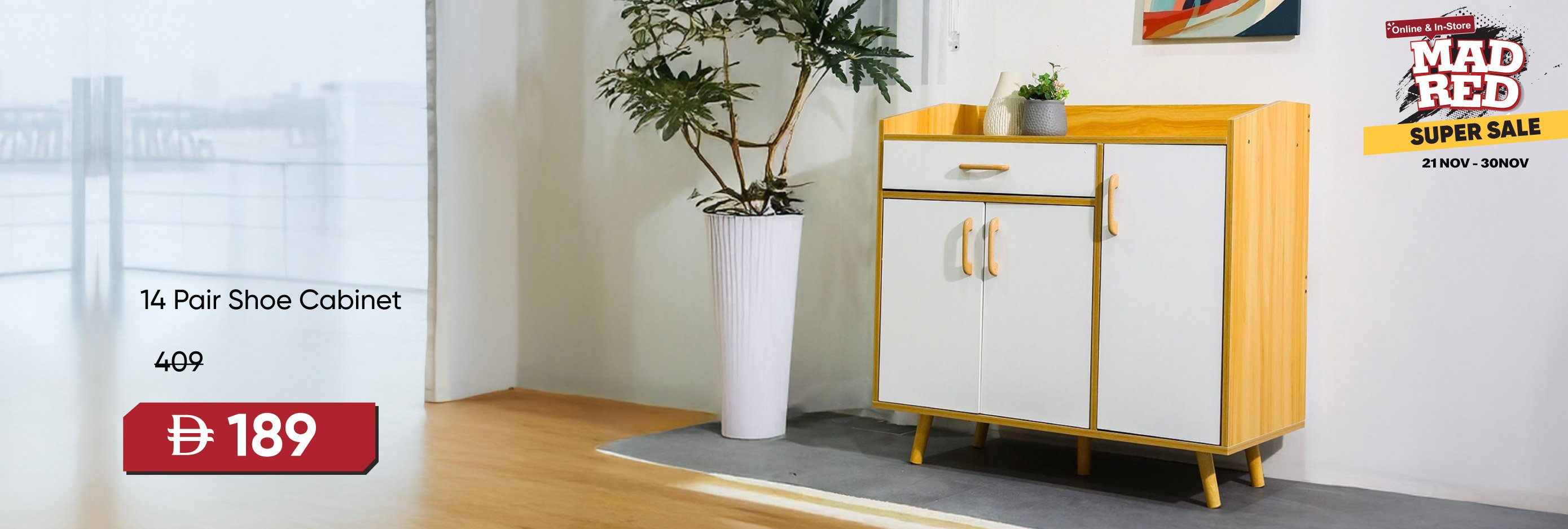 MRSSU25-BR-CB-14 Pair Shoe Cabinet