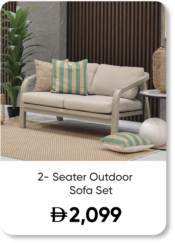 SFFU25-Oct-1k Disc-2S Outdoor Sofa