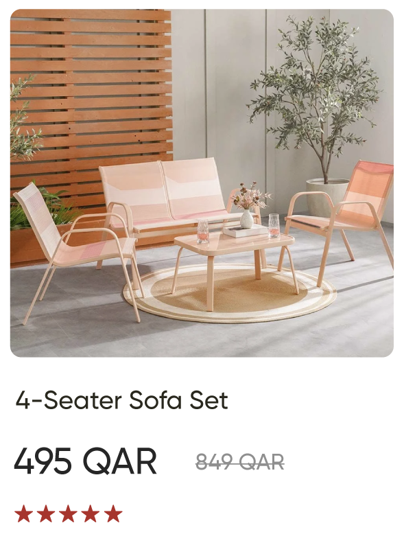 SOQ-SD-4 Seater Sofa Set