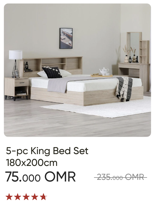 SSWO-SD-5-pc King Bed Set - 180x200
