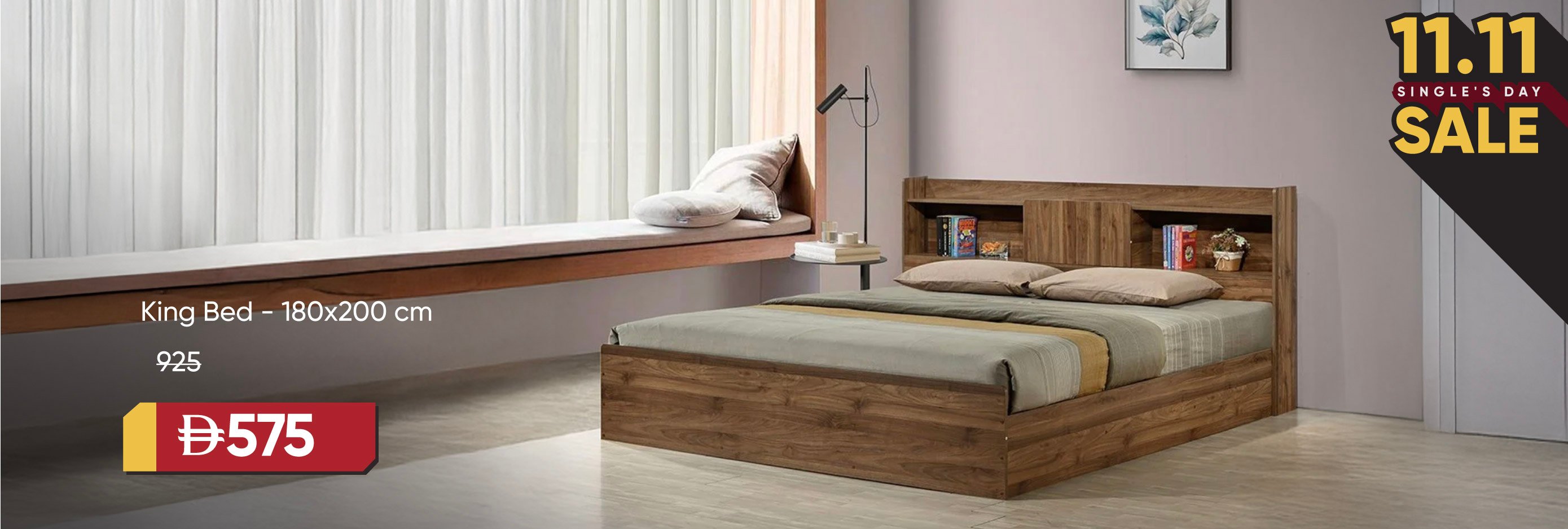 11:11U25-BR-CB-King Bed-180x200 cm
