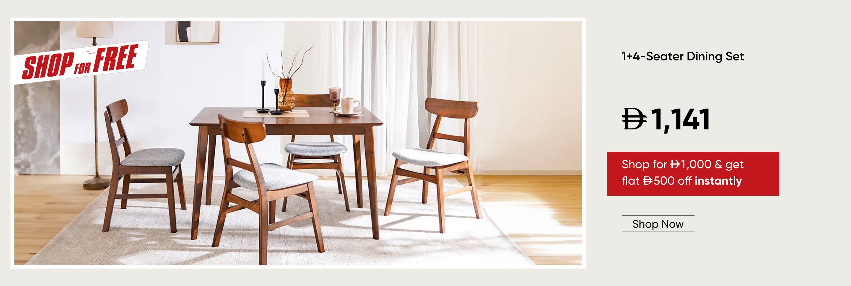 SFFU25-DR-CB-1+4-Seater Dining Set