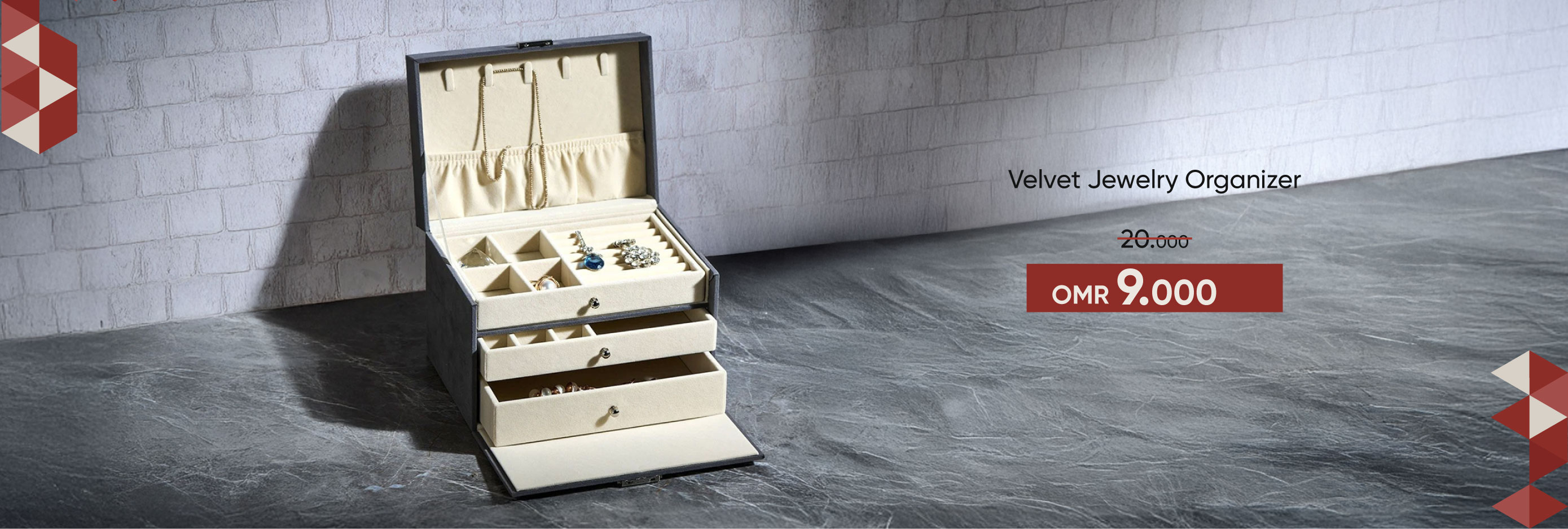 SSWO-DC-CB-Velvet Jewelry Organizer