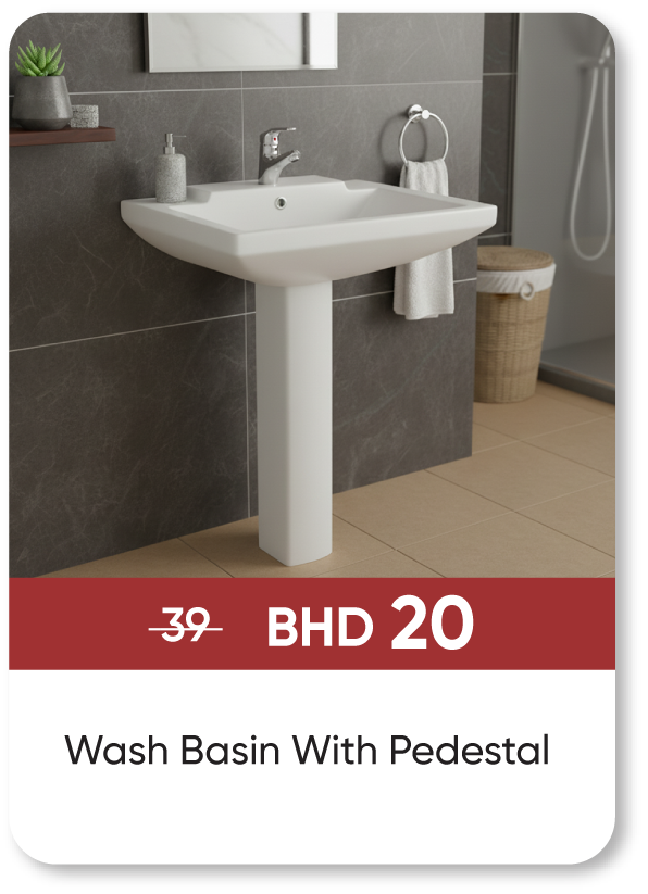 MSB25-SD-Wash Basin With Pedestal 