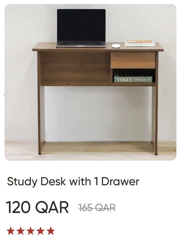 ESOQ-SD-Study Desk with 1 Drawer