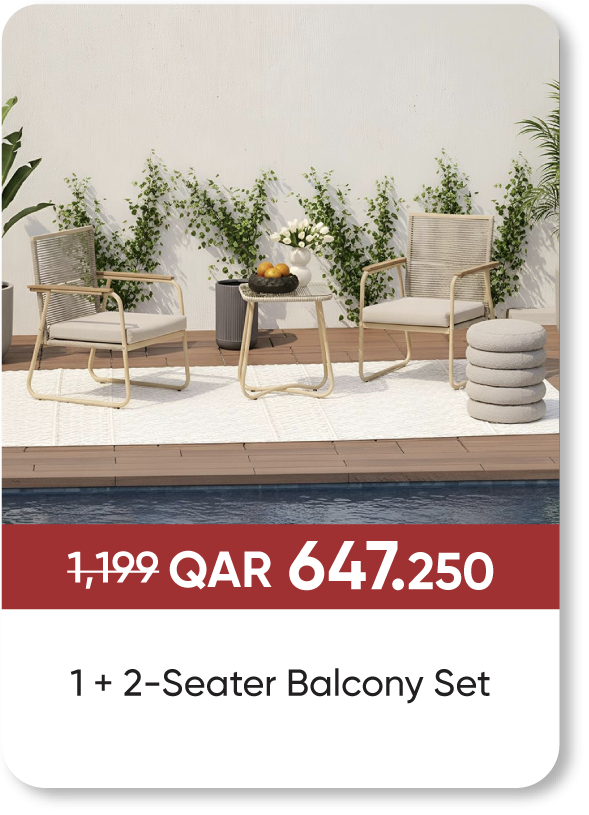 MSQ25-SD-1 + 2-Seater Balcony Set