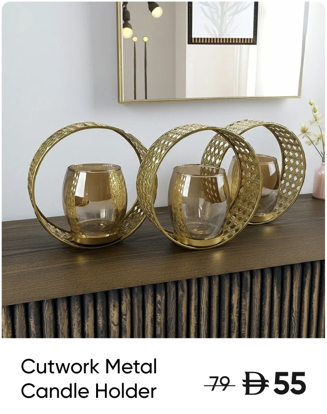 U25-GS-Strip-Ring Metal Candle Hldr