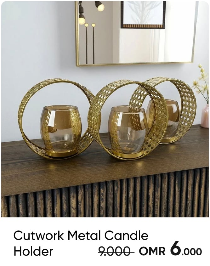 O25-GS-Strip-Ring Metal Candle Hldr