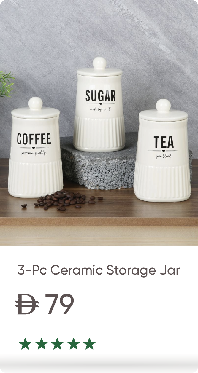 U25-Organizer B-Storage Jar 3Pc