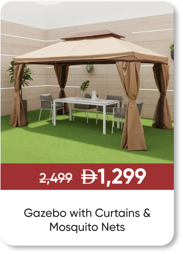 YESU25-SD-new Roma Gazebo WCurtains