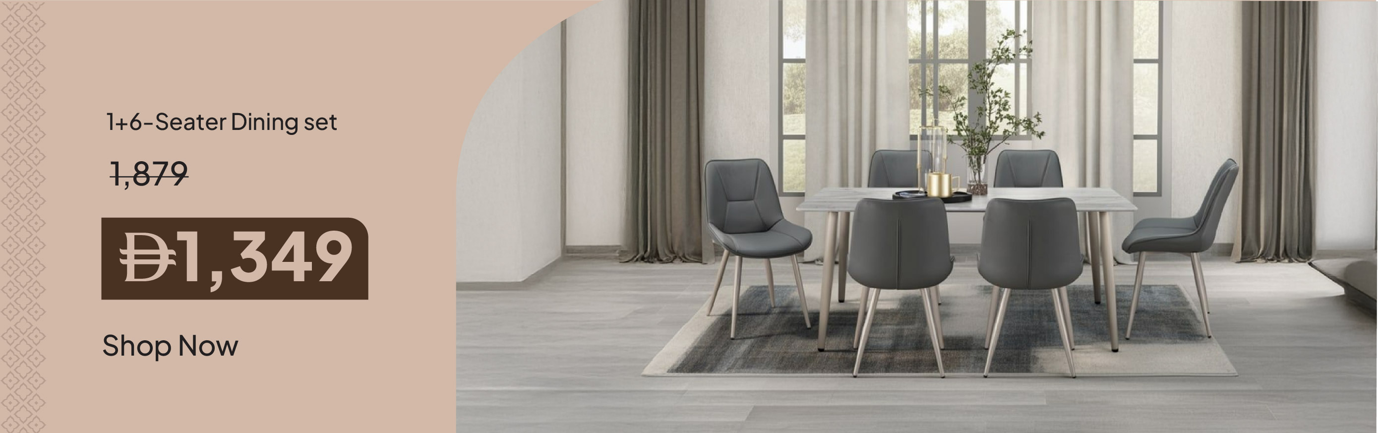 PRU26-Dining-Neto 1+6 Ceramic Dinin