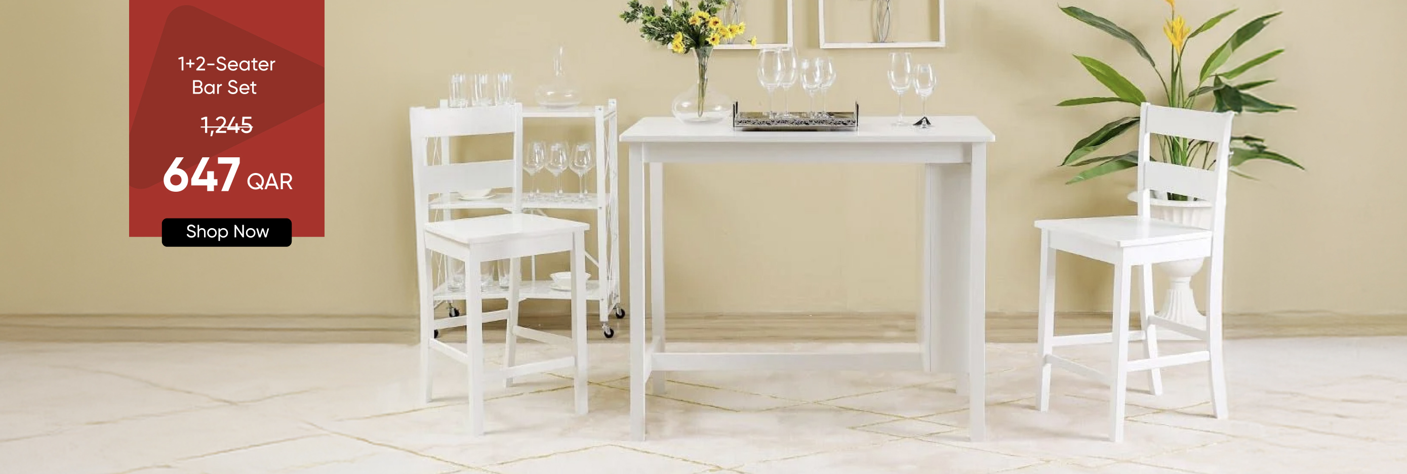 MSQ-CB-1+2-Seater Bar Set