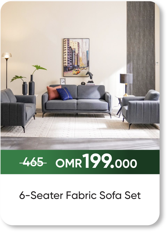 NDSO25-SD-6-Seater Fabric Sofa Set