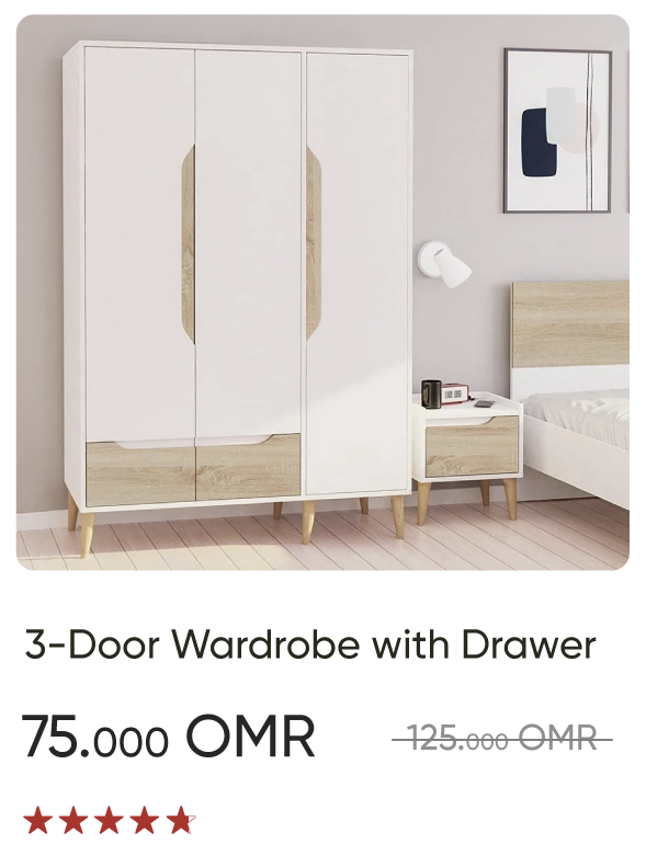 SSWO-SD-3-Door Wardrobe with Drawer