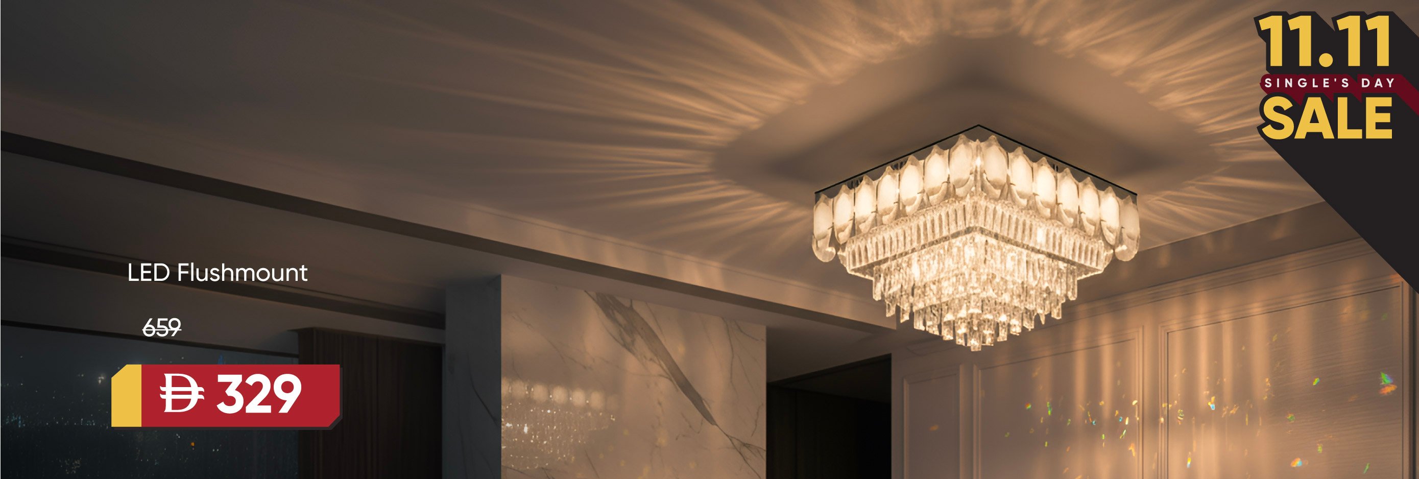 11:11U25-LT-CB-LED Flushmount