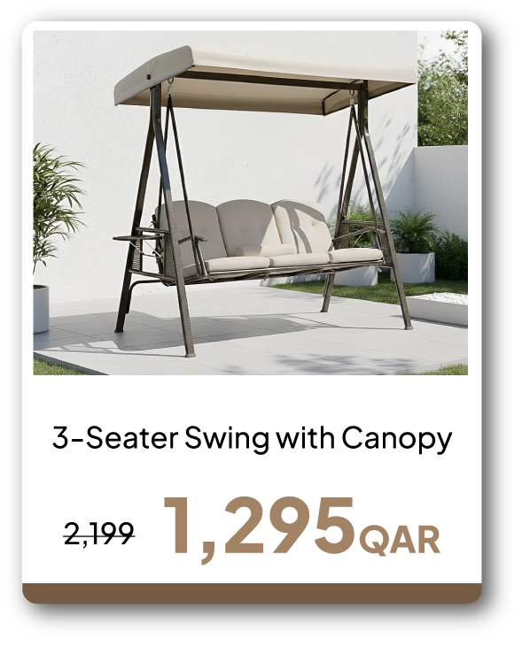 ROQ26-SD-3-Seater Swing with Canopy