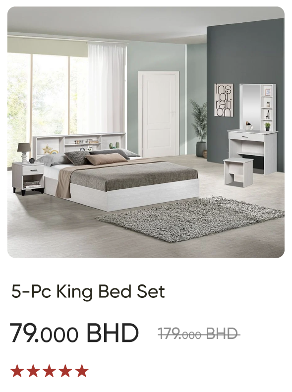 SSB-SD-5-Pc King Bed Set 