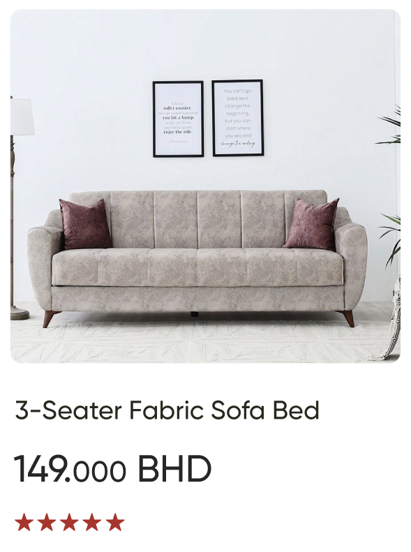 SSB-SD-3-Seater Fabric Sofa Bed