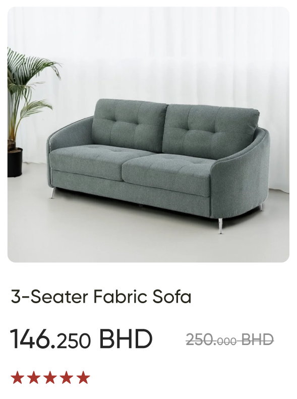 SSB-SD-3-Seater Fabric Sofa Bed