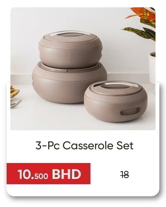 YESB25-SD- 3-Pc Casserole Set
