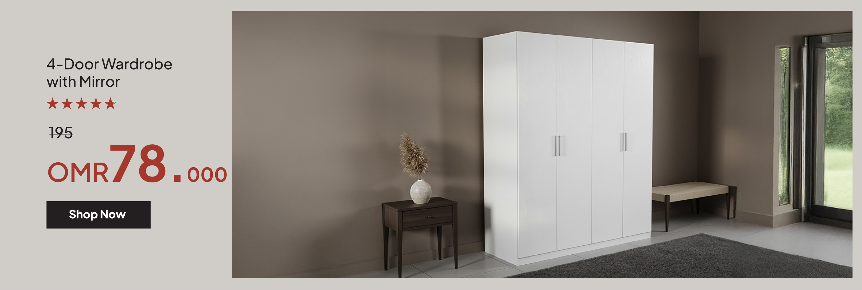 YECSO25-BRA-CB-4-Door Wardrobe wM