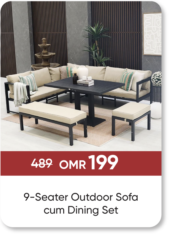 BRSO25-SD-9-Seater Outdoor Sofa cum