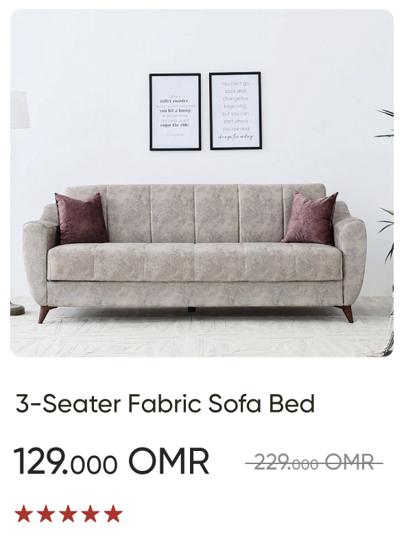 SSWO-SD-3-Seater Fabric Sofa Bed