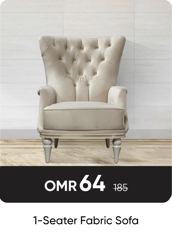 RSO-SD-1-Seater Fabric Sofa