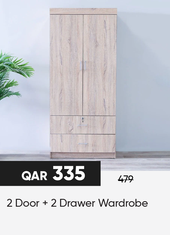 HFQ25-SD-2 Door + 2 Drawer Wardrobe