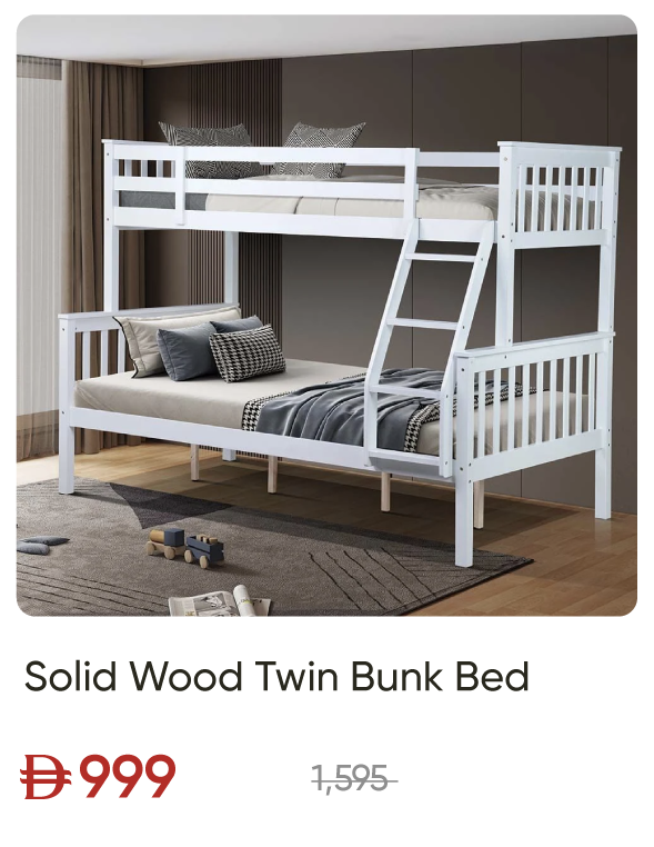 SSU-SD-Solid Wood Twin Bunk Bed