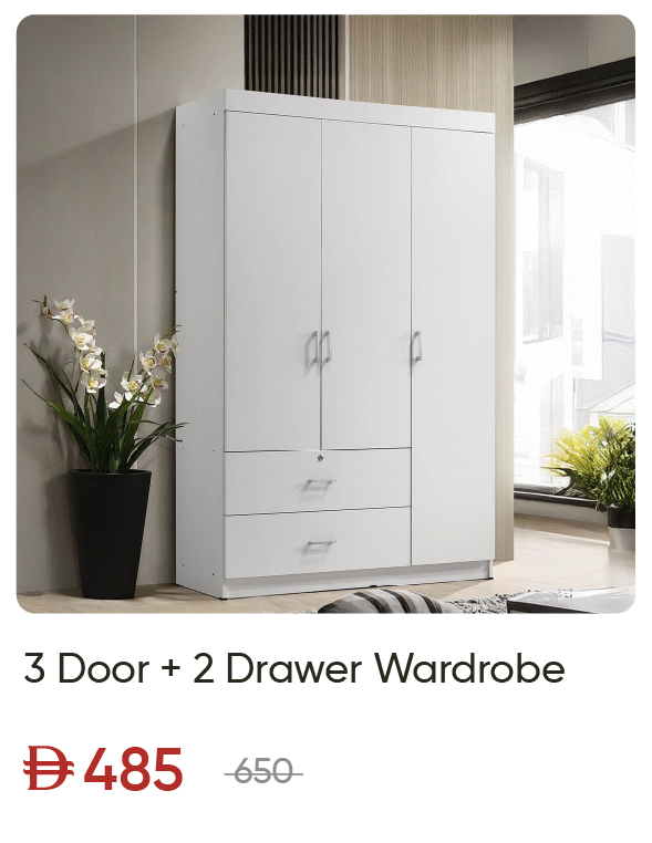 SSWU-SD-3 Door + 2 Drawer Wardrobe