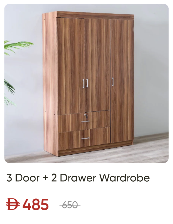 SSWU-SD-3 Door + 2 Drawer Wardrobe