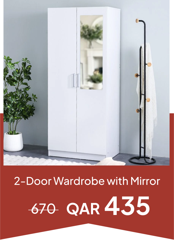 NYOQ25-SD-2-Door Wardrobe with Mirr